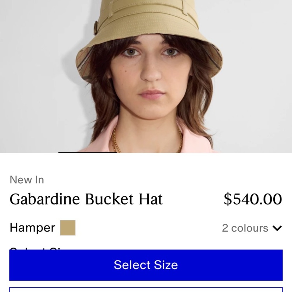 Burberry Tan Bucket Hat Classic Accessories